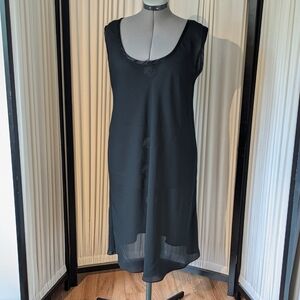 Vintage 70's black very light (almost transparent) sleeveless, slip/dress